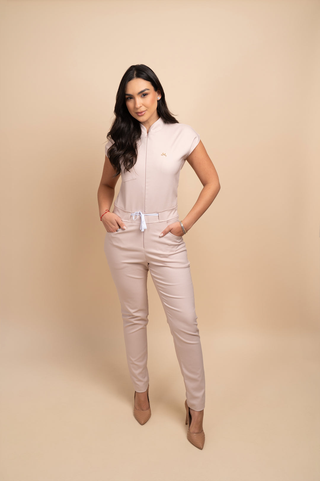 Macacão Feminino Cirúrgico Nude Alexia