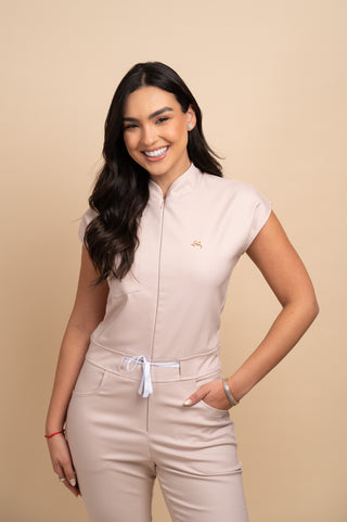 Macacão Feminino Cirúrgico Nude Alexia