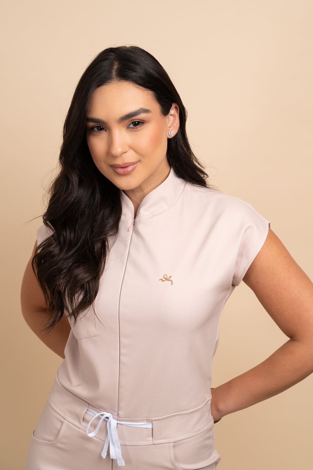 Macacão Feminino Cirúrgico Nude Alexia