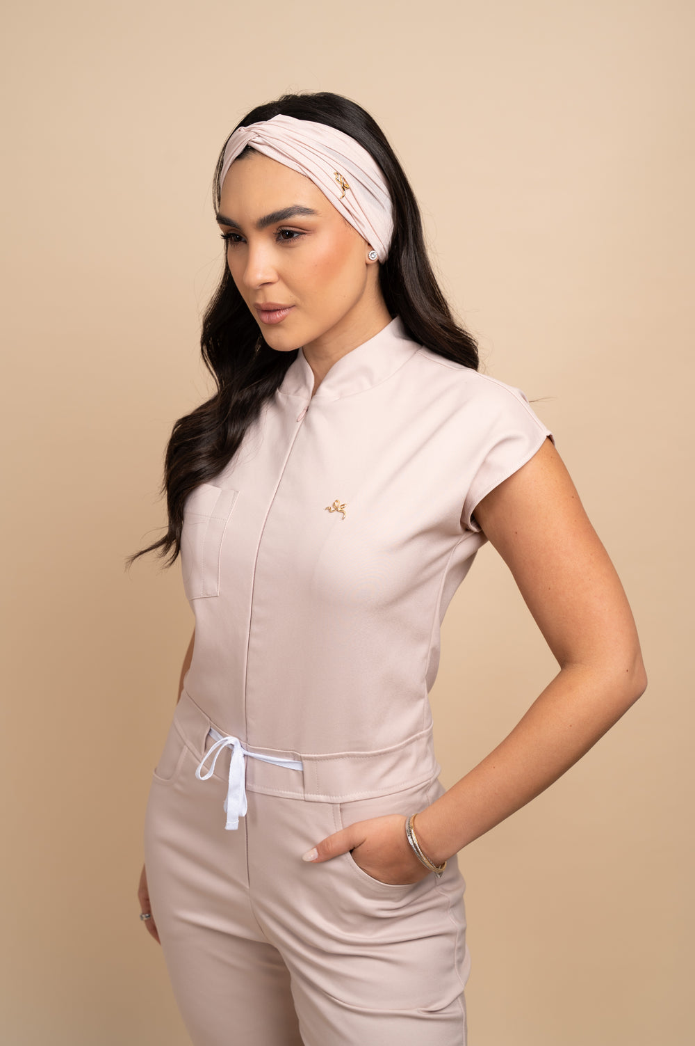 Macacão Feminino Cirúrgico Nude Alexia