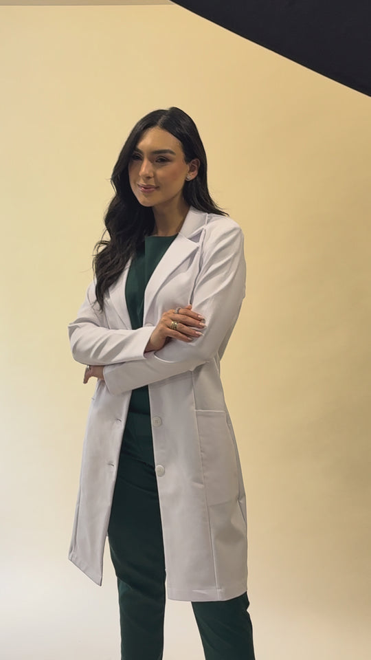 Jaleco Feminino Manga Longa Branco Nice