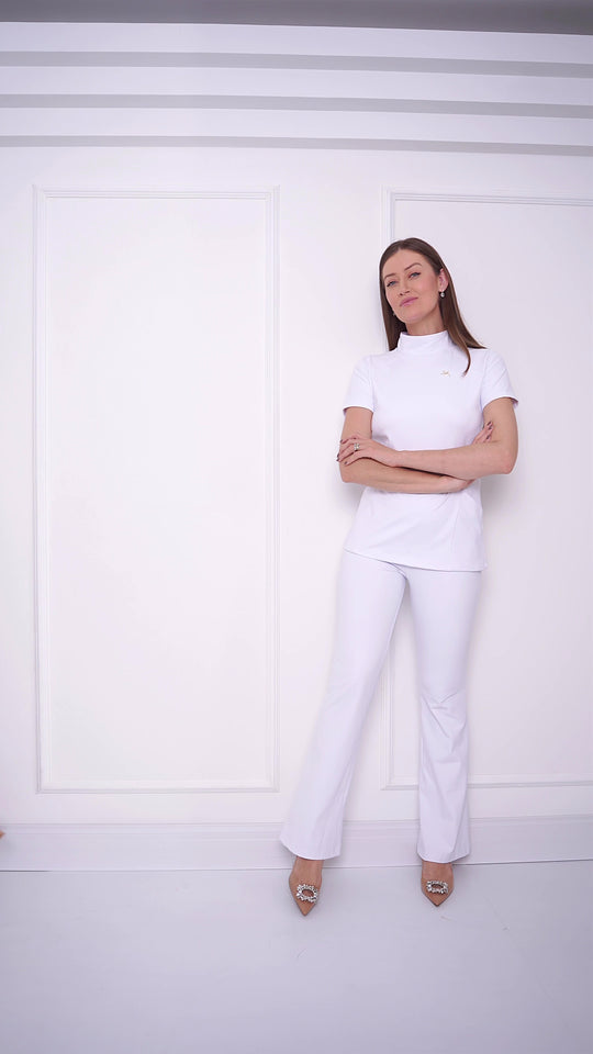 Pijama Cirúrgico Feminino Branco Maya